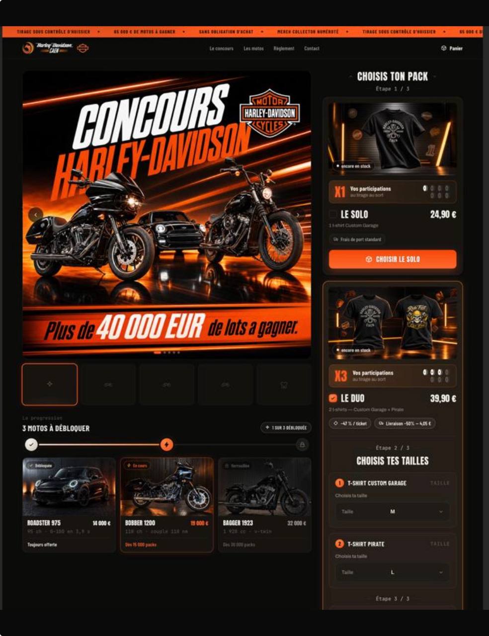 Harley-Davidson live giveaway contest